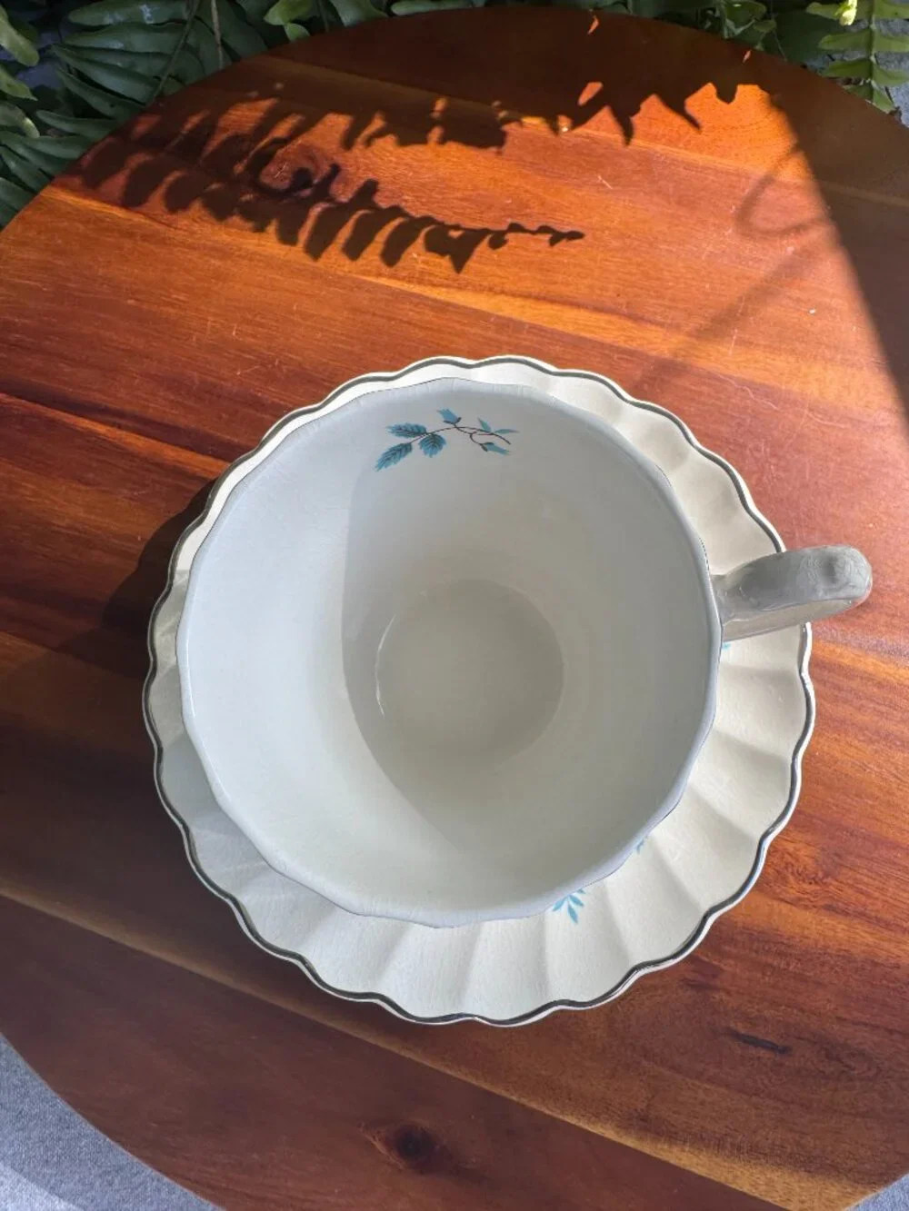 Vintage Myott Bluebell Teacup and Saucer Set by Olde Chelsea Staffordshire